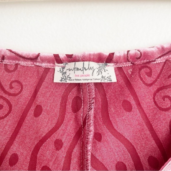 Free People Body Talk Velvet burnout Bodysuit fairy ethereal whimsigoth feminine - Picture 5 of 14